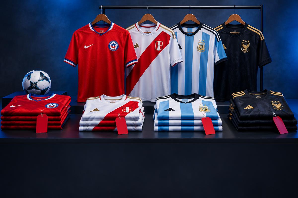 Camisetas en exhibición con etiquetas rojas de liquidación